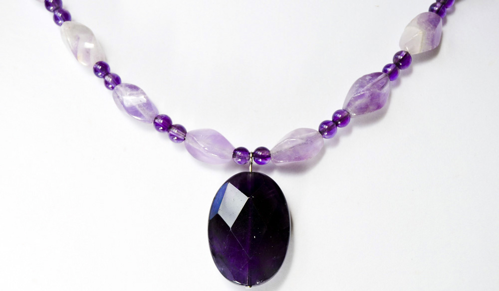 An amethyst necklace